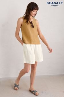 Seasalt Cornwall Yellow Lighthouse Station Linen Vest (E01953) | $79