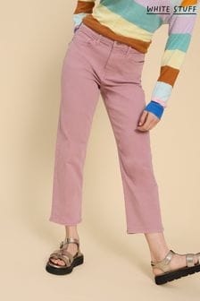 White Stuff Pink Blake Straight Crop Jeans (E02205) | €66