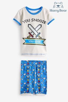 Harry Bear Blue Gaming You Snooze You Lose Short Pyjamas (E02289) | 79 QAR