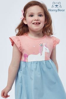 Harry Bear Pink 100% Cotton Princess Unicorn Dress (E02302) | $31