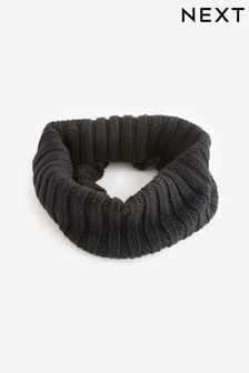 Black Ribbed Knitted Snood (1-16yrs) (E02334) | $7 - $13