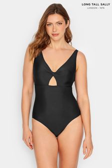 Long Tall Sally Black Twist Cut Out Swimsuit (E02680) | €55
