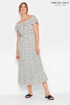 Long Tall Sally Cream Printed Maxi Dress (E02704) | OMR20