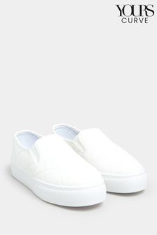 Yours Curve Extra-wide Fit Quilted Slip On Trainers (E02754) | 179 ر.س