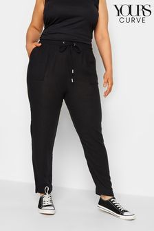 Черный - Yours Curve спортивные брюки из вискозы из льна (E02828) | €38