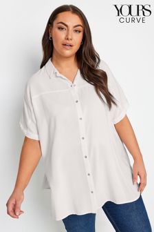 Yours Curve White Chambray Shirt (E02839) | €39