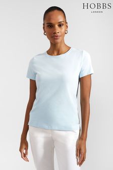 Hobbs Blue Pixie Cotton T-Shirt (E02888) | 124 QAR