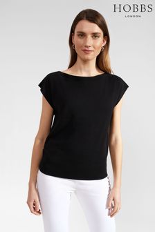 Hobbs Black Knitted Leona Top (E02903) | AED383