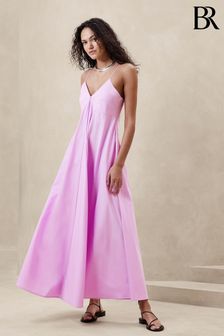 Banana Republic Pink Poplin Maxi Dress (E02949) | €185