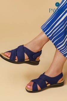 Pavers Navy Blue Pavers Touch Fasten Casual Sandals (E02980) | €46