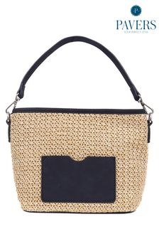 Pavers Natural Woven Shoulder Bag (E02992) | kr490