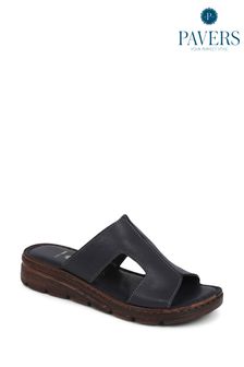 Pavers Leather Slip On Sandals (E02993) | $94
