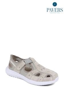 灰色 - Pavers Wide Fit Leather Mary Janes Sandals (E02995) | NT$1,770