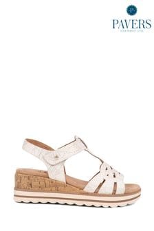 Crema - Pavers Touch Fasten Wedge Sandals (E03011) | 64 €