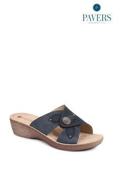 أزرق - Pavers Comfortable Button Detail Sandals (E03014) | 179 ر.س