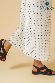 Pavers Leather Cross Strap Sandals (E03029) | $106