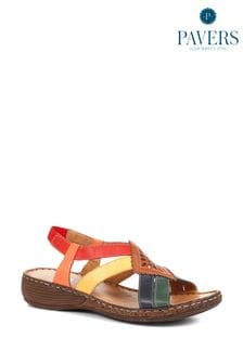 Pavers Leather Slingback Sandals (E03031) | $106