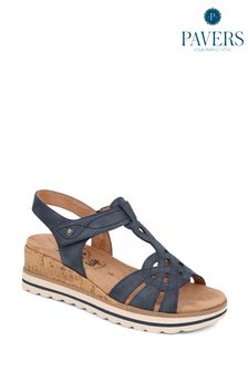 Pavers Touch Fasten Wedge Sandals (E03045) | €64