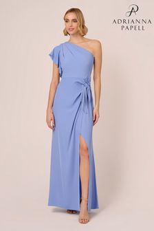 Adrianna Papell Blue One Shoulder Gown (E03068) | kr3 640