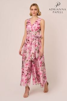 Adrianna Papell Pink Printed Jumpsuit (E03076) | Kč9,875