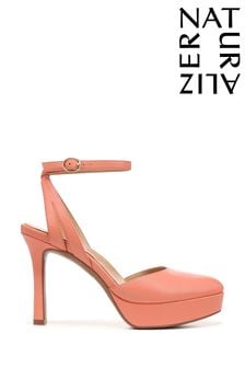 Orange - Naturalizer Clarice Patent Leather Heeled Ankle Strap Shoes (E03127) | 214 €