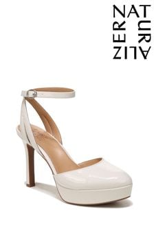 Creme - Naturalizer Clarice Patent Leather Heeled Ankle Strap Shoes (E03133) | 218 €