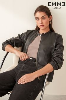 Emme by Marella Corsica Bomber Black Jacket (E03649) | $240