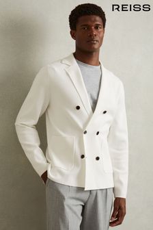 Men s White Blazer Knitwear Next Oman