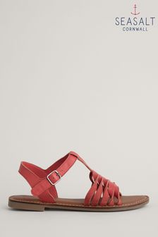 Seasalt Cornwall Pink Beechwood Leather Sandals (E04304) | €60