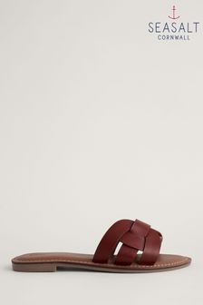 Seasalt Cornwall Red Coastbound Leather Mule Sandals (E04314) | €60