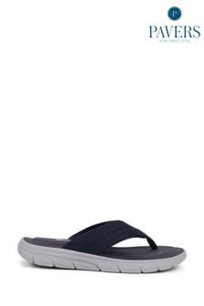 Pavers Blue Casual Toe-Post Sandals