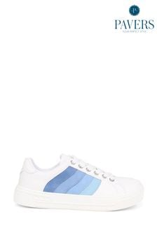 Pavers Lace-Up White Trainers (E04506) | €55