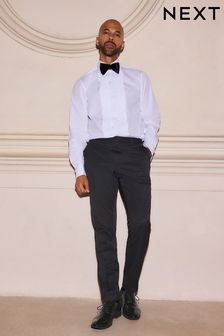 Black Tuxedo Trousers With Velvet Tape Detail (E04633) | 185 SAR