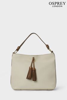 Белый - Кожаная сумка-хобо OSPREY LONDON The Savanna (E04645) | €166