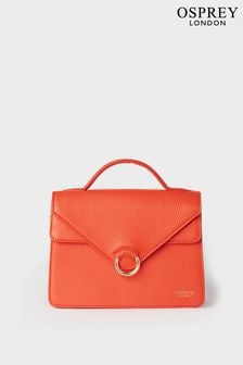 OSPREY LONDON Orange The Harper Mini Leather Grab Bag (E04666) | €159