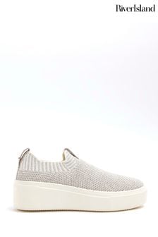 River Island Slip-Ons Knit Trainers