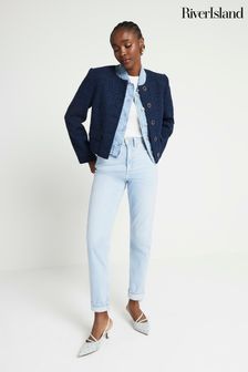 River Island моделируют джинсы в винтажном стиле с завышенной талией (E05205) | €69