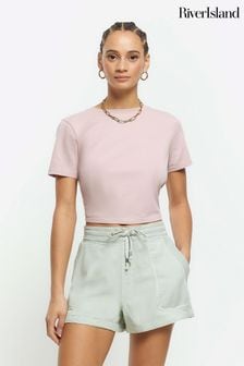 River Island Casual Relaxed Lyocell Denim Shorts