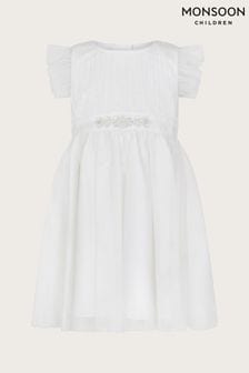 Naturfarben - Monsoon Baby Penelope Kleid mit Gürtel (E05369) | 44 € - 47 €