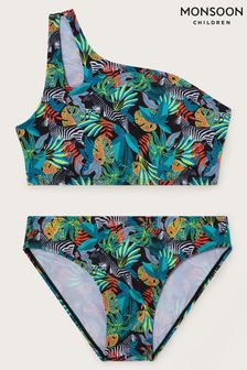 Monsoon Zebra Print Black Bikini Set (E05410) | AED142 - AED156