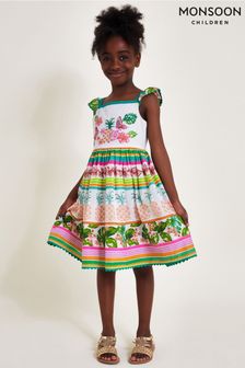 Monsoon Kleid mit tropischem Ananasprint (E05411) | 56 € - 64 €