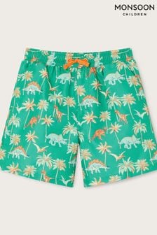 Monsoon Green Dinosaur Palm Swim Shorts (E05414) | SGD 39 - SGD 46