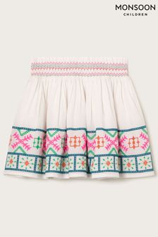Monsoon White Embroidered Hem Skirt (E05421) | HK$247 - HK$288
