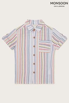 Monsoon Blue Stripe Shirt (E05429) | €22.50 - €26