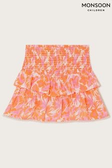 Monsoon Orange Tinashe Palm Print Skort (E05434) | $55 - $66