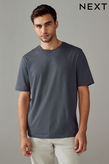 Grey Slate Regular Fit Essential Regular Crew Neck 100% Cotton T-Shirt (E05632) | $12