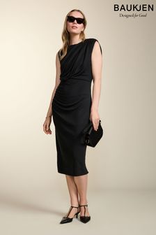 Baukjen Michaela Black Dress with Tencel™ (E05655) | KRW296,700