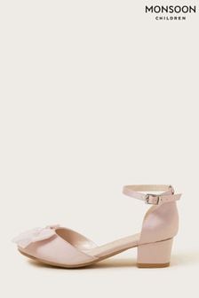 Monsoon Pink Spotty Bow Two Part Heels (E05708) | $45 - $51