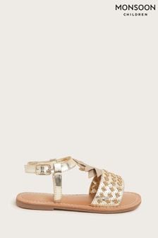 Monsoon Gold Embellished Pineapple Sandals (E05712) | NT$1,170 - NT$1,260