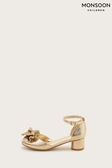 Monsoon Gold Bow Two Part Heels (E05715) | €35 - €40